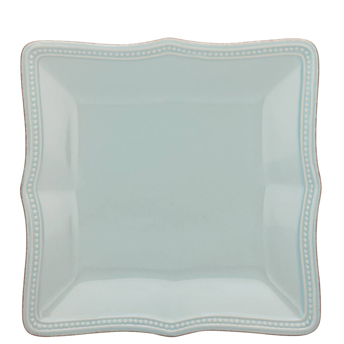 French Perle Bead Ice Blue™ Square Accent Plate