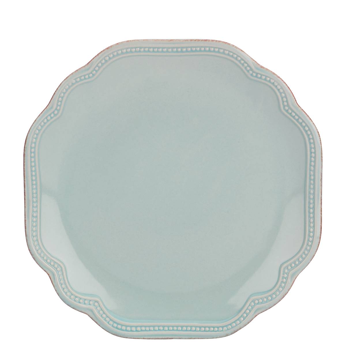 French Perle Bead Ice Blue™ Square Accent Plate