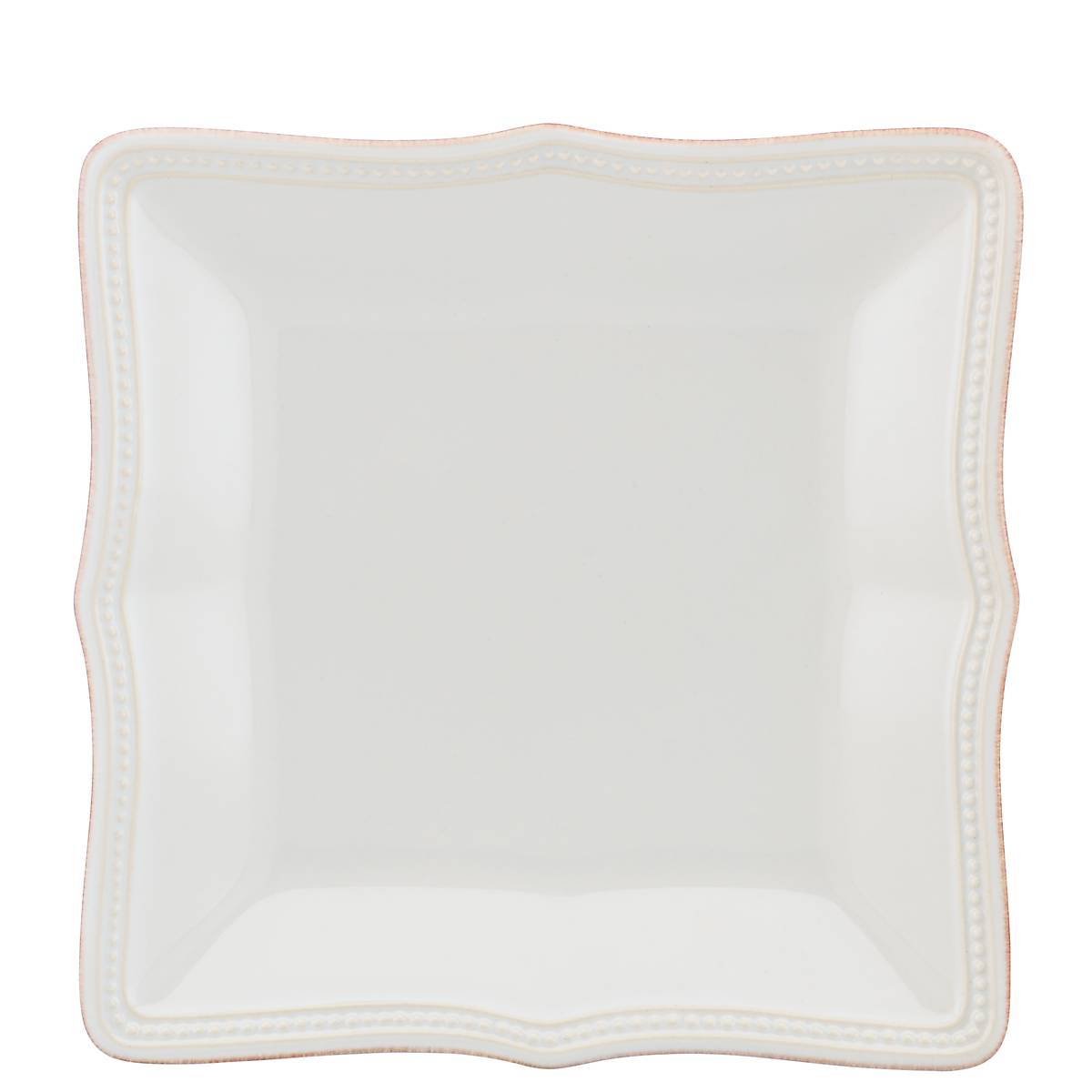 French Perle Bead White™ Square Accent Plate