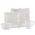 French Perle Bead White™ Square 4-piece Place Setting