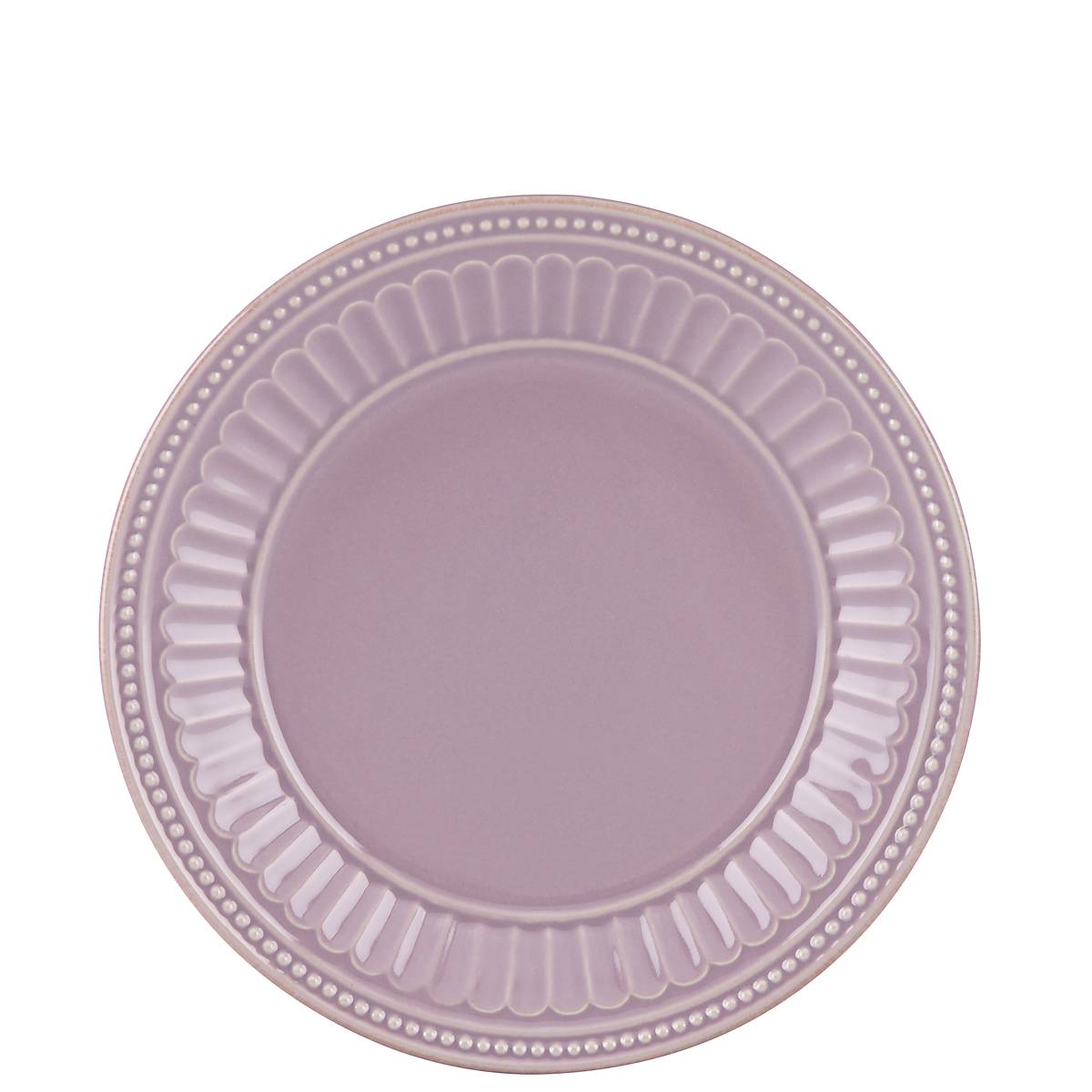 French Perle Groove Violet™ Dessert Plate
