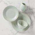 French Perle Groove Ice Blue™ 4-piece Place Setting