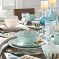 French Perle Groove Ice Blue™ 4-piece Place Setting