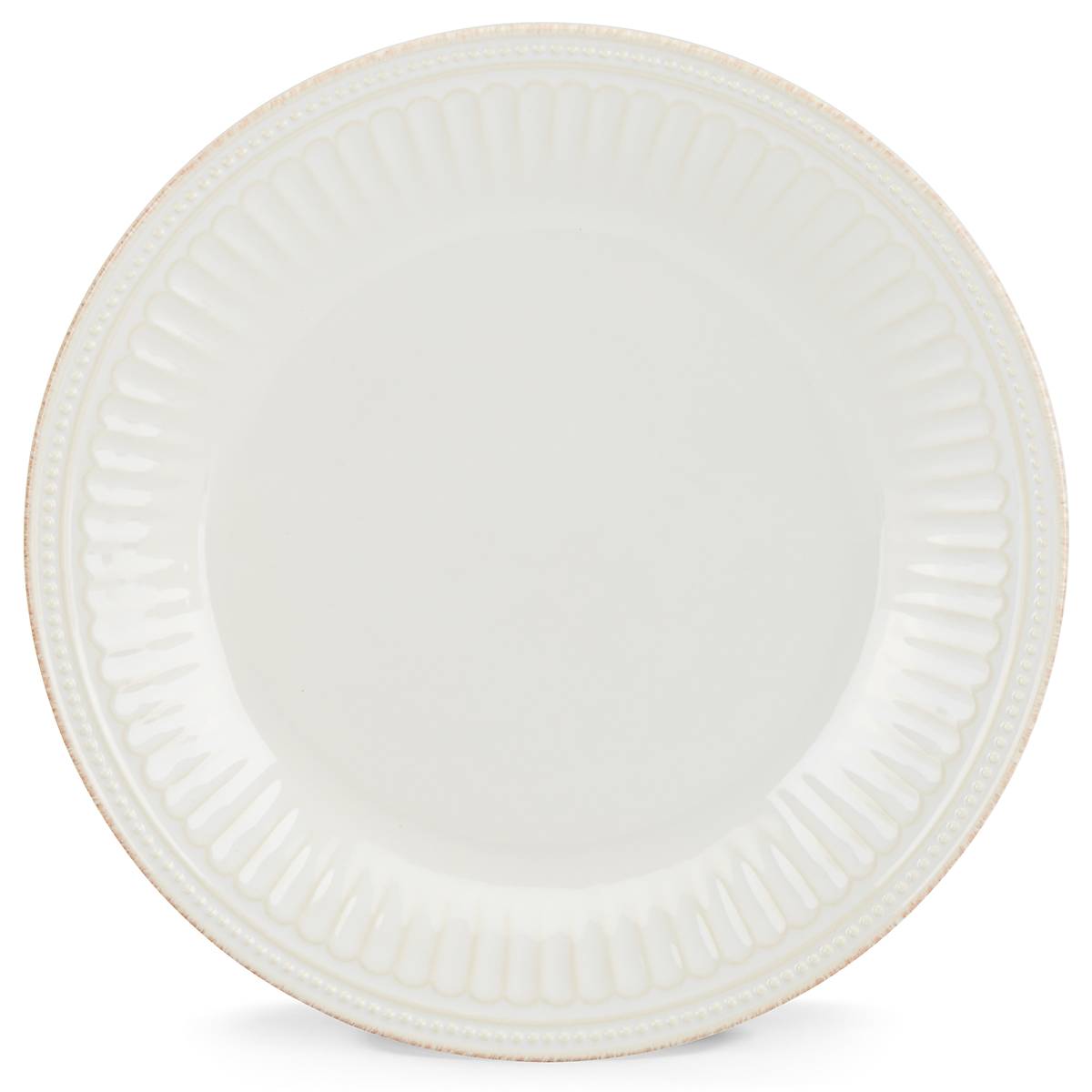 French Perle Groove White™ Dinner Plate