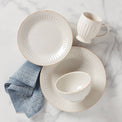 French Perle Groove White™ 4-piece Place Setting