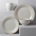 French Perle Groove White™ 4-piece Place Setting
