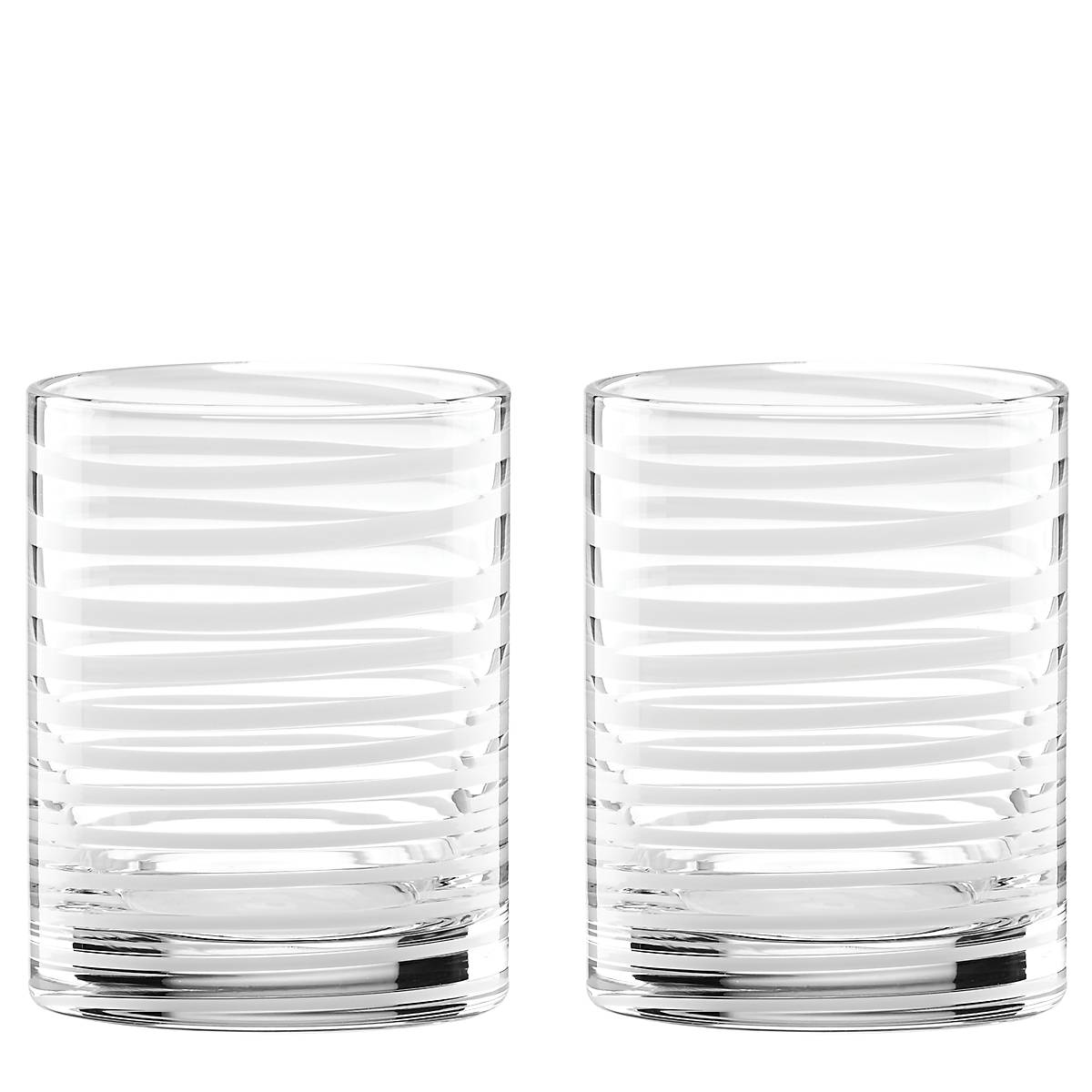 Charlotte Street White™ 2-piece Double Old Fashioned Glass Set