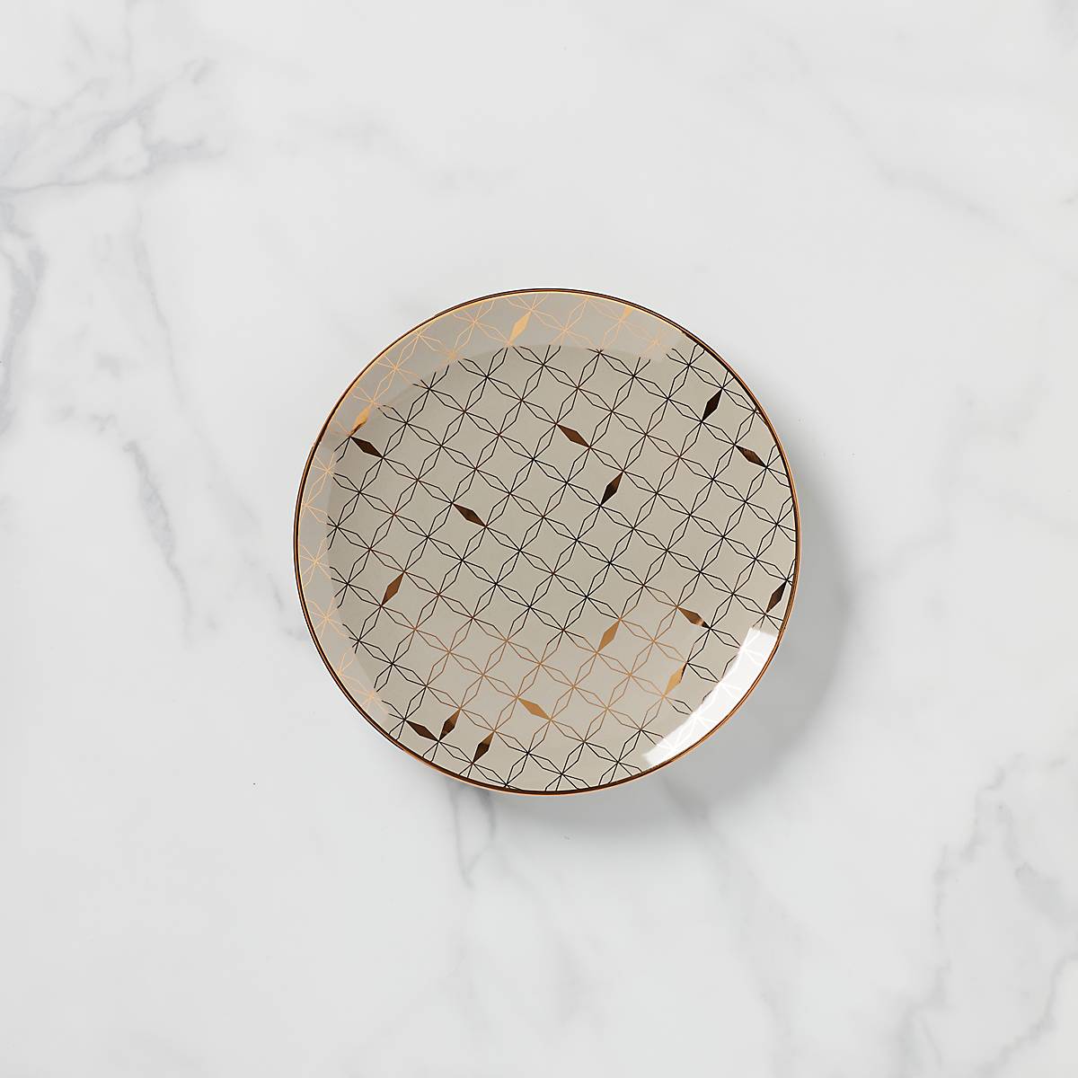 Trianna Taupe™ Gold Salad Plate