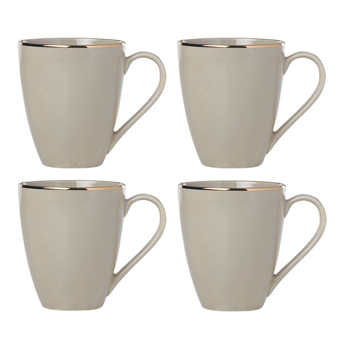 Trianna Taupe™ 4-piece Mug Set